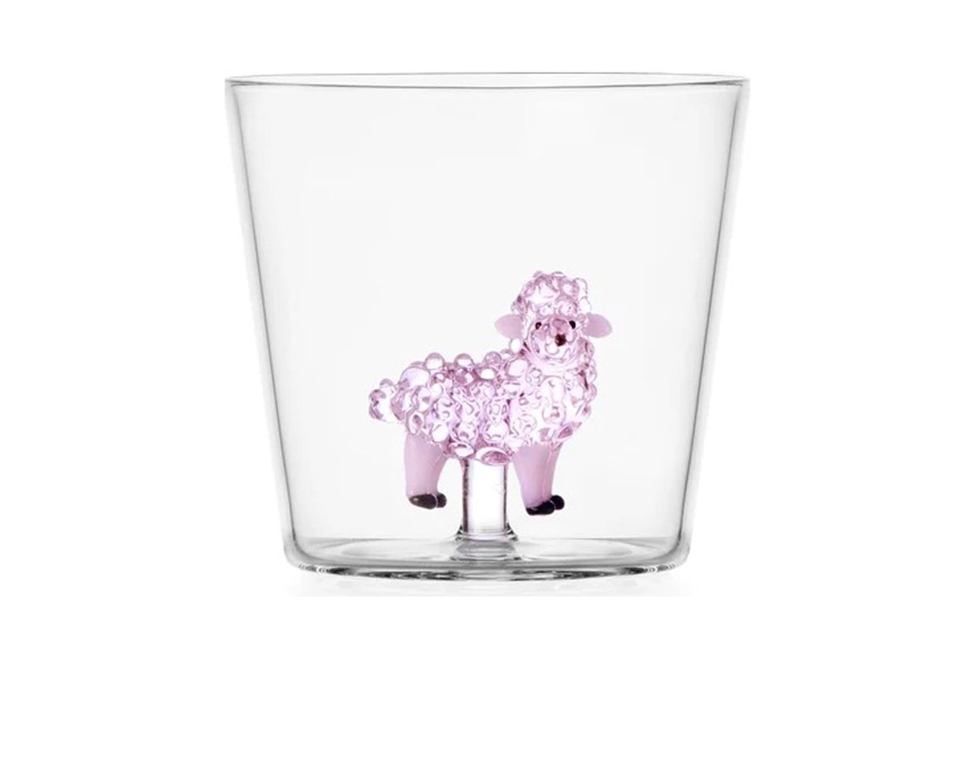 Tumbler Glass Animal Farm Pink Sheep Ichendorf