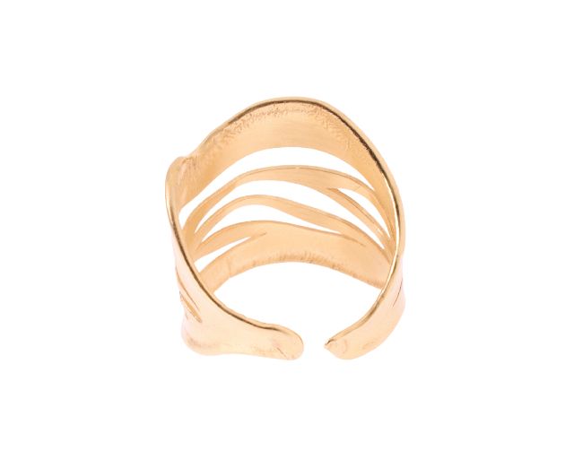 Anello Argento Dorato Con Fascia A Onde Selezione Zanolli 190870 611an00063