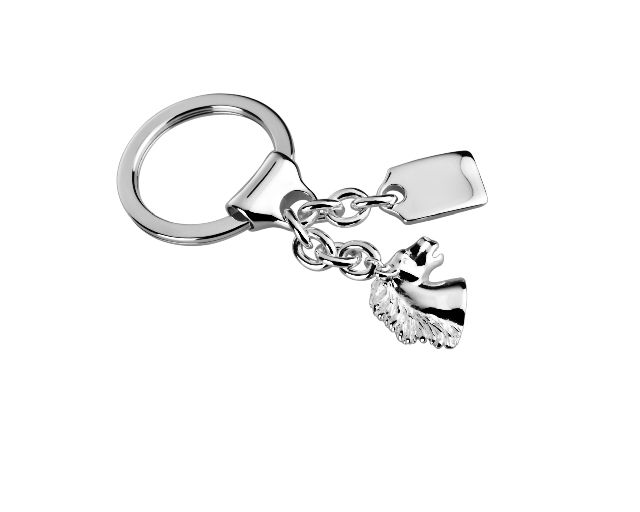 Keychain horse head silver