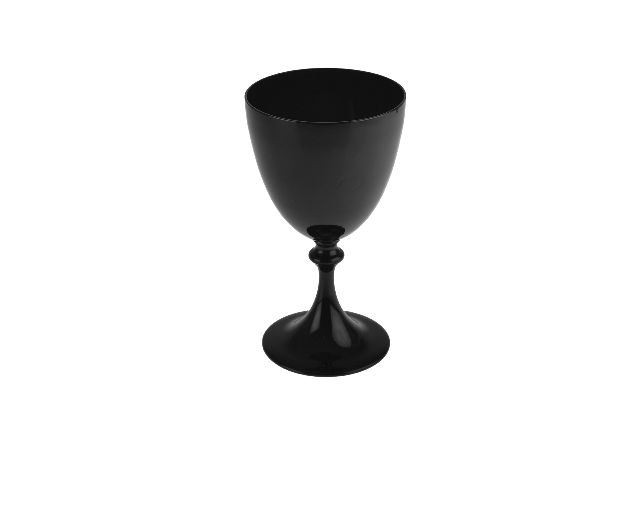 Bicchiere acqua mori vetro di murano nero