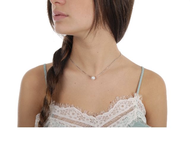 Necklace Silver And Fresh Water Pearl Pendant Selezione Zanolli 127981 837grfw095ps