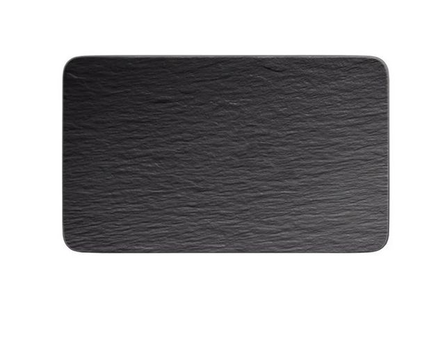 Piatto multifunzione rettangolare manufacture rock porcellana nero