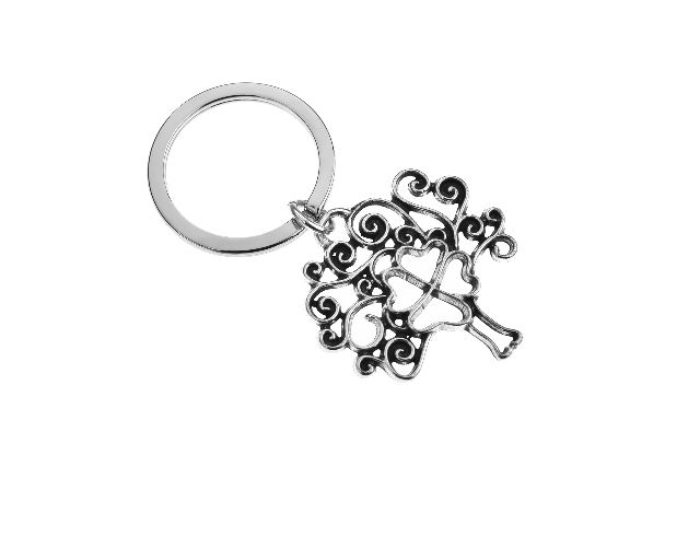 Keychain tree of life quatrefoil