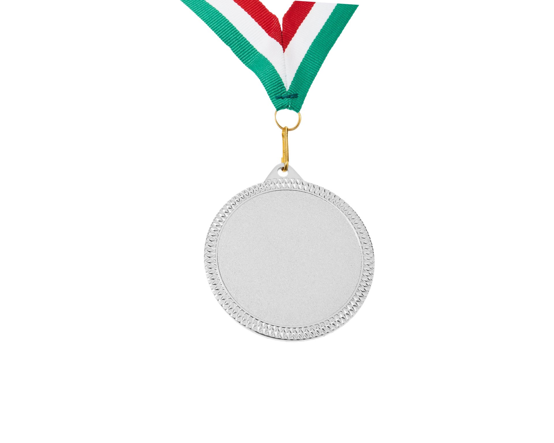 Silver Medal Metal Personalized With Tricolor Ribbon Selezione Zanolli 187970 6226060apt