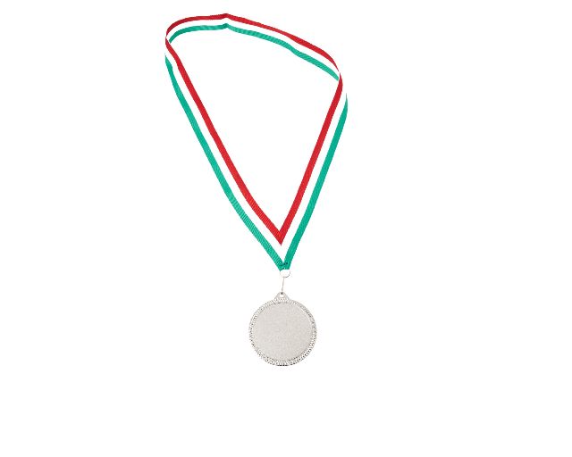 Silver Medal Metal Personalized With Tricolor Ribbon Selezione Zanolli 187970 6226060apt