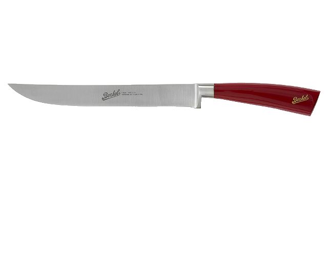 Coltello arrosto elegance acciaio con manico rosso