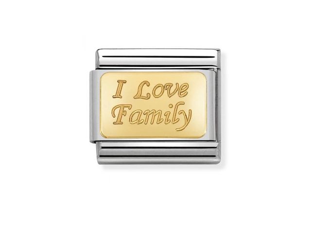 I love family composable acciaio e oro