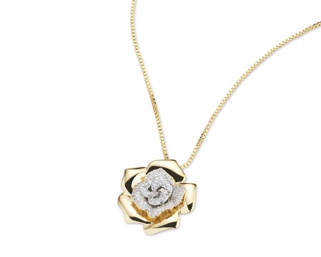 Necklace flower brass