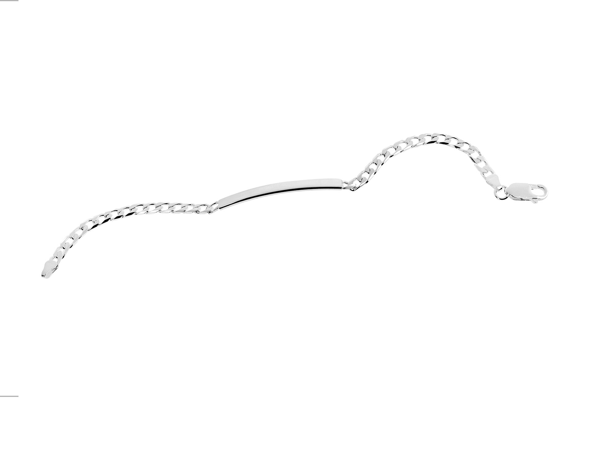 Bracciale Da Uomo Argento Con Maglia Grumette E Piastrina Centrale Selezione Zanolli 134675 2vbrt150grum