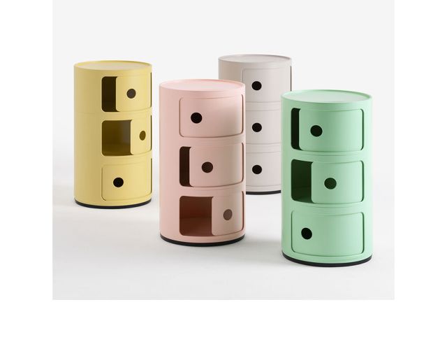 Cassettiera Componibile Bio A Tre Elementi Colore Giallo Kartell 157561 90605970gi