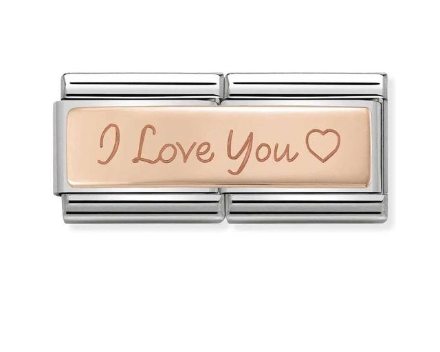 I love you composable steel and rosè gold