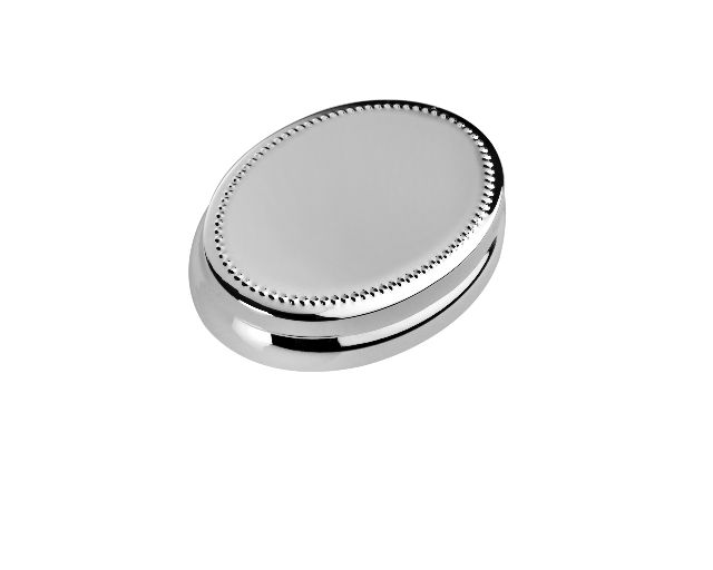 Oval Pill Box Silver Beaded Model With Sugared Almonds Selezione Zanolli 167829 624a80hx