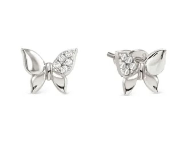 Orecchini petit sparkle argento farfalla e zirconi