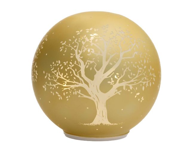 Lampada led sfera girevole albero crema