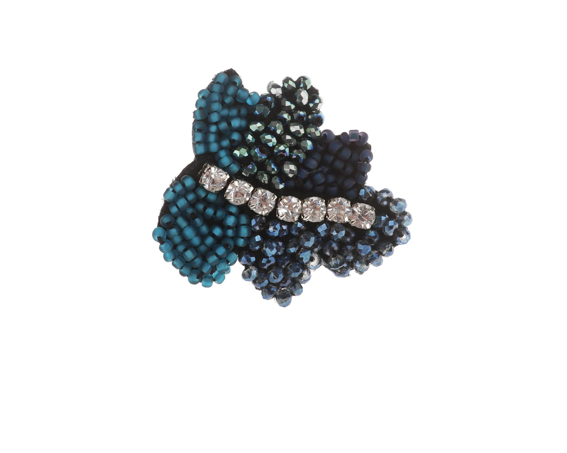 Ring With Crystals And Blue Beads Ottaviani 157051 639500216a