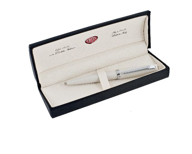 Penna a sfera style resin crema