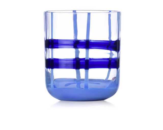 Bicchiere tumbler gesti blu azzurro