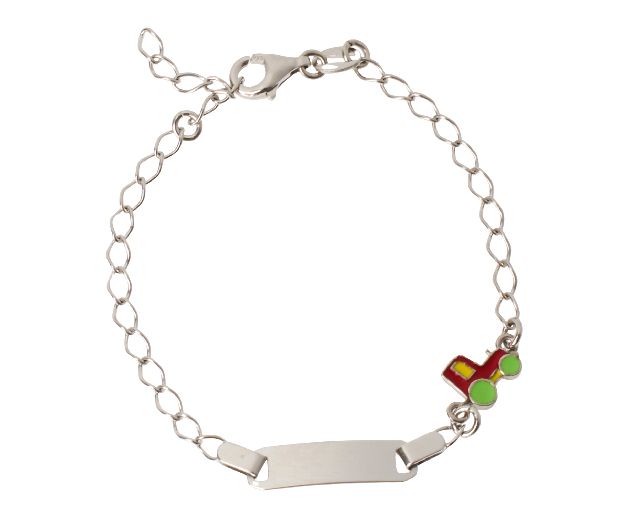 Bracciale bimbo argento trattore