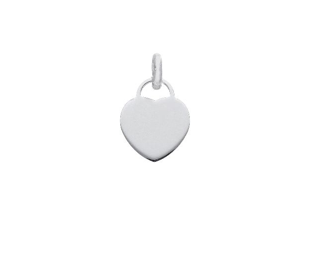 Ciondolo cuore oro 750‰ bianco