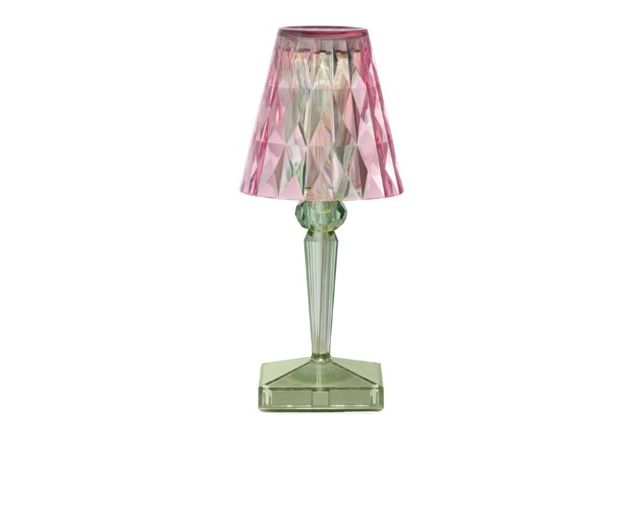Lamp battery pink green