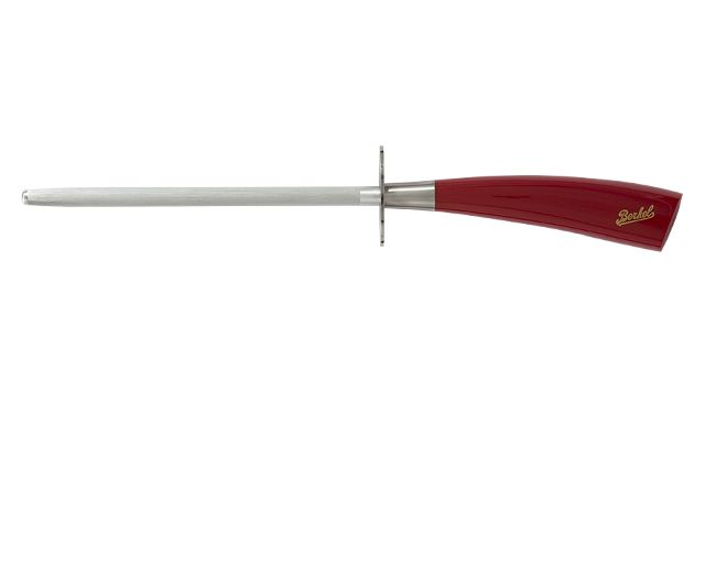 Acciaino elegance acciaio con manico rosso