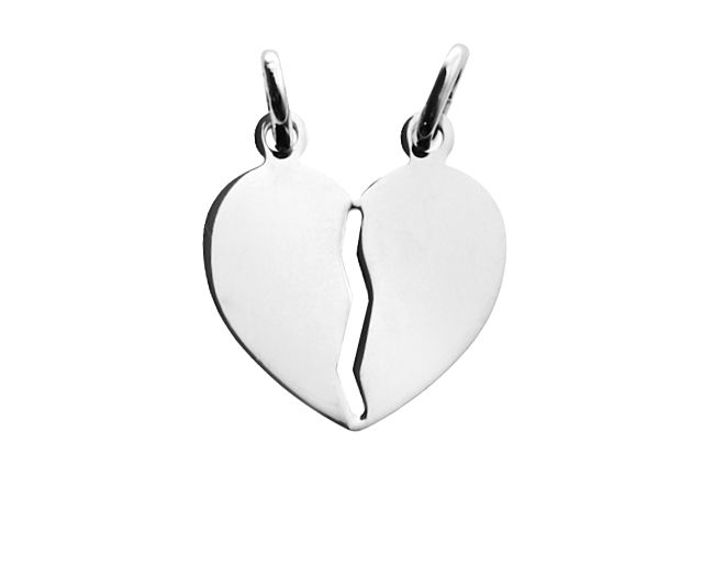 Ciondolo cuore argento divisibile