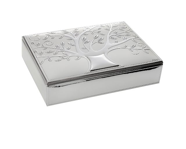 Casket Tree Of Life Bilaminated Silver And White Wood Selezione Zanolli