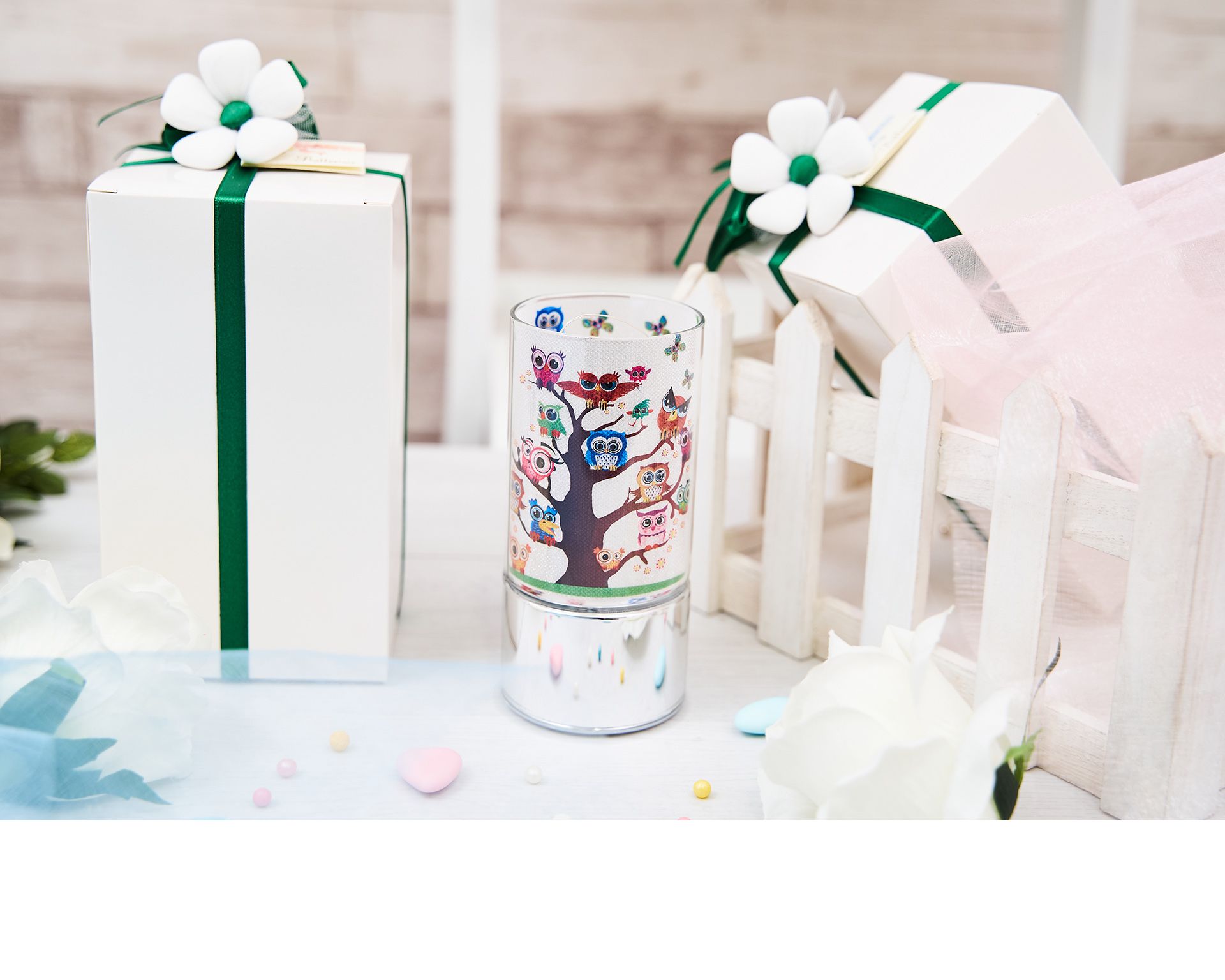 Lamp Owl Tree With Sugared Almonds Selezione Zanolli 170687 592b420302hx