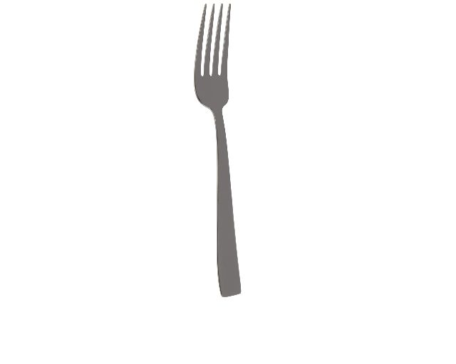 Table fork flat black steel
