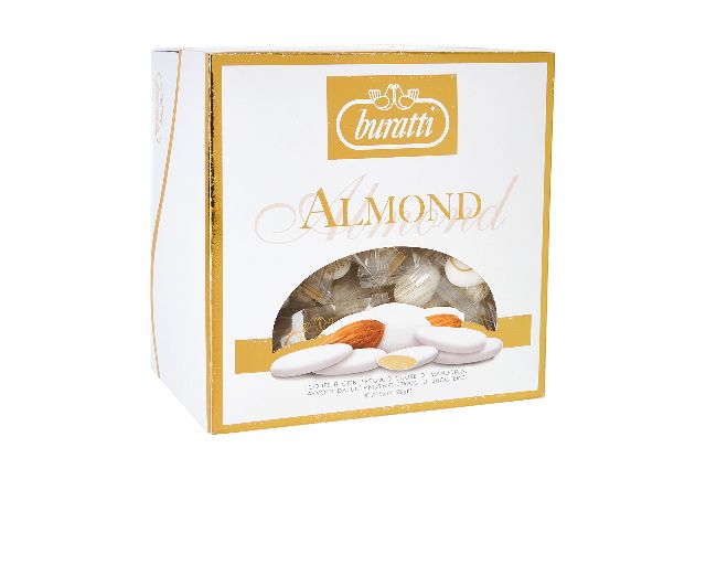 Vassoio confetti mandorla pelata bianca in confezione da 0,5 kg