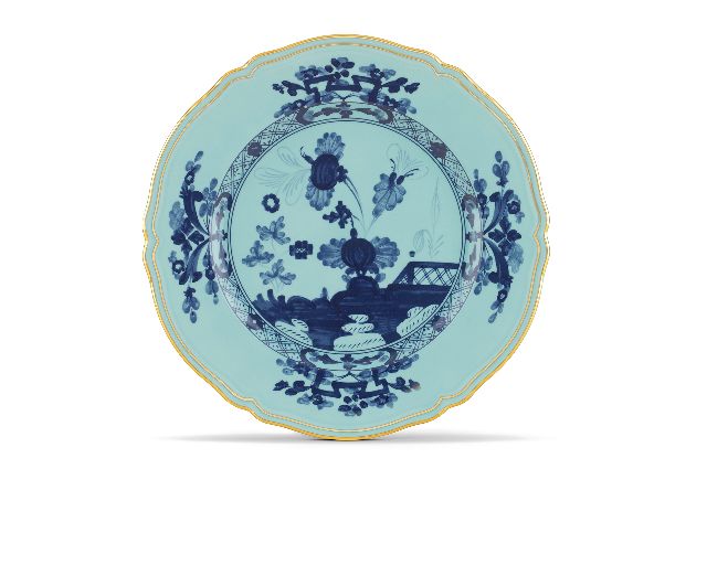 Charger plate oriente italiano iris porcelain