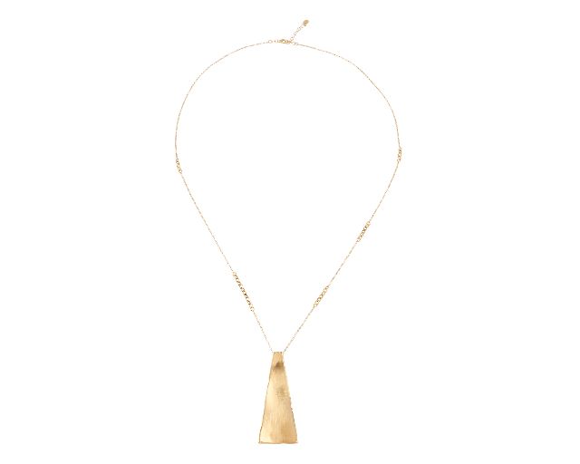 Collana Argento Dorato Con Pendente A Piramide Piatta Satinata Selezione Zanolli 190860 611cl00427