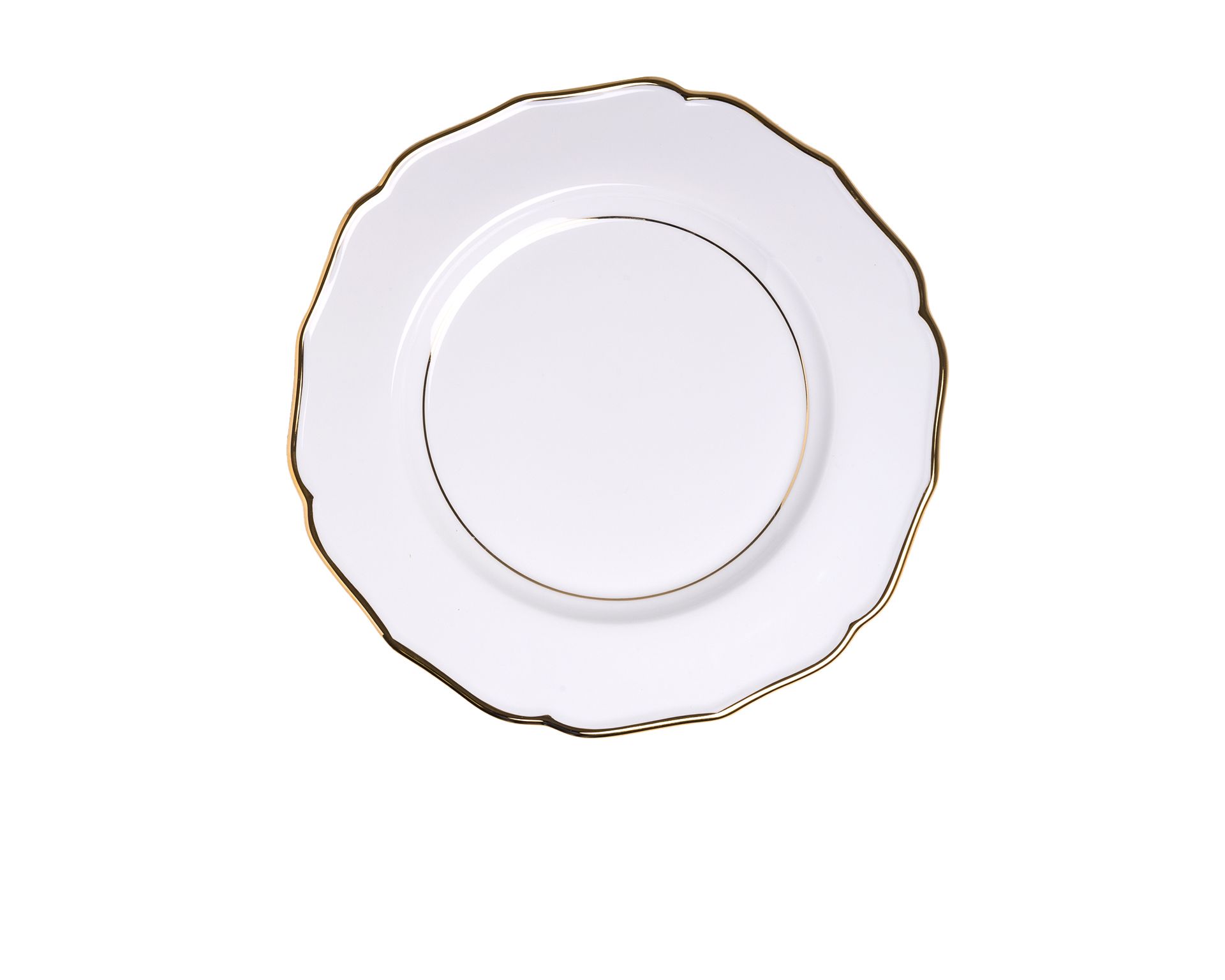 Piatto Frutta Glamour Porcellana Doppio Filo Oro Bitossi Home 162664 954gla00202