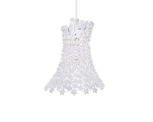 Suspension lamp bloom white