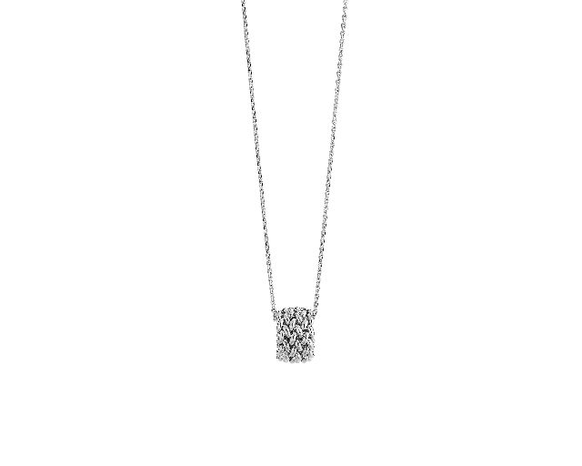 Collana chicco argento con pendente rodiato