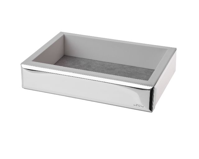Svuotatasche rettangolare in legno bianco