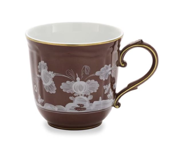 Mug oriente italiano castagna porcellana