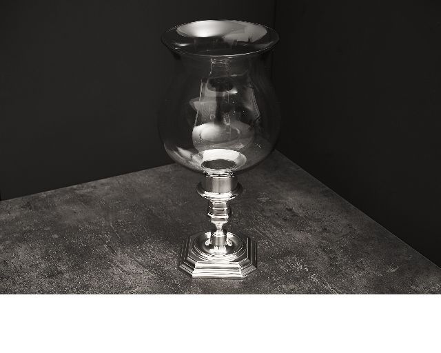 Candeliere Basso Monofiamma Argento Usato Ricondizionato Zanolli Vintage 185650 Us0007085