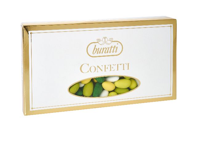 Confetti mandorla sfumata verde in confezione da 1 kg