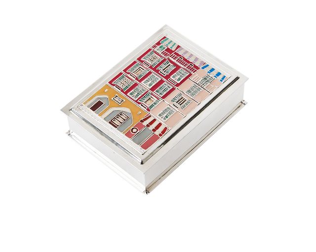 Box portofino silver red and pink