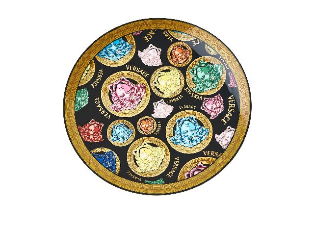 Charger plate madusa amplified porcelain black