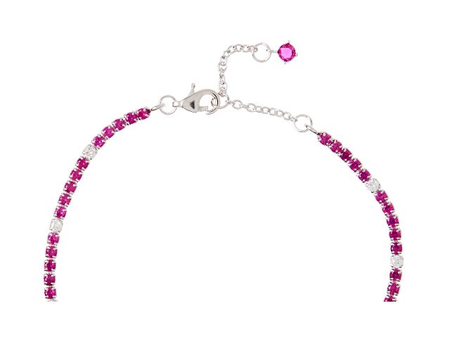 Bracciale Tennis Argento Con Cubic Zirconia E Zirconi Rubino Sovrani 181415 814j8803