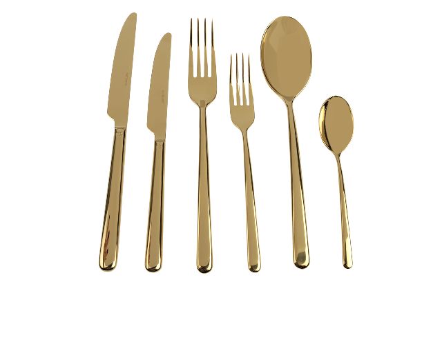 Cutlery Set Linear Gold Steel 36 Pieces Sambonet 157446 73552713g83