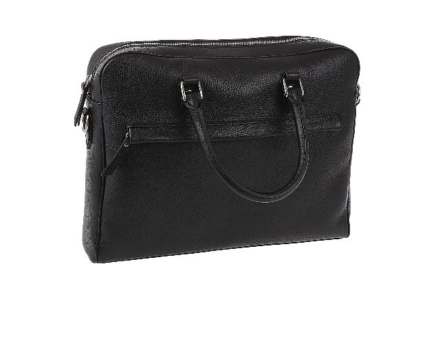 Borsa Bowling Slim Pelle Nera Selezione Zanolli 151177 9381202blk