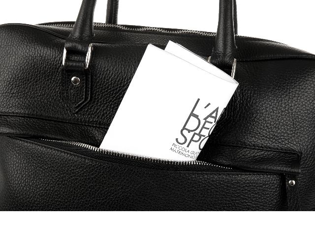 Borsa Bowling Slim Pelle Nera Selezione Zanolli 151177 9381202blk
