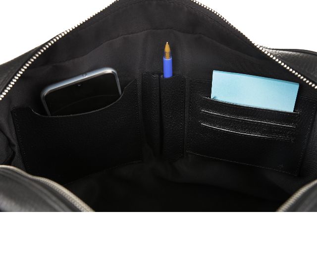 Borsa Bowling Slim Pelle Nera Selezione Zanolli 151177 9381202blk