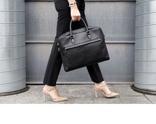 Borsa Bowling Slim Pelle Nera Selezione Zanolli 151177 9381202blk