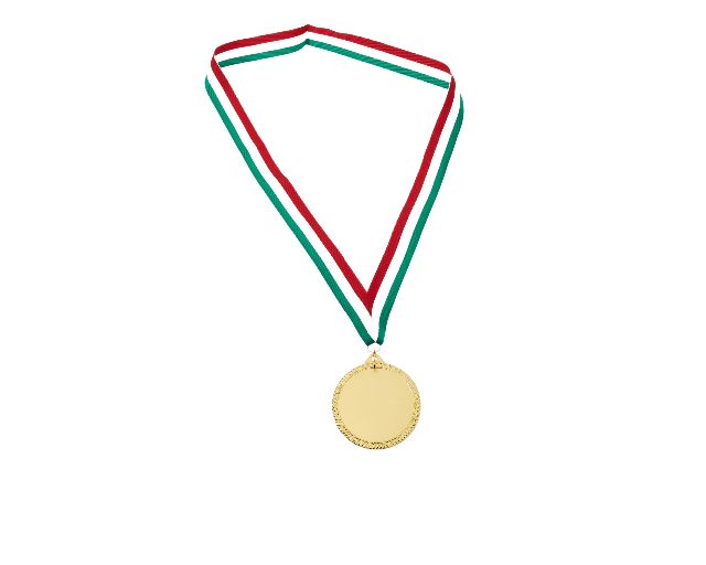 Medaglia Per Premiazioni Personalizzabile Metallo Con Finitura Dorata E Nastro Tricolore Selezione Zanolli 187971 6226060opt