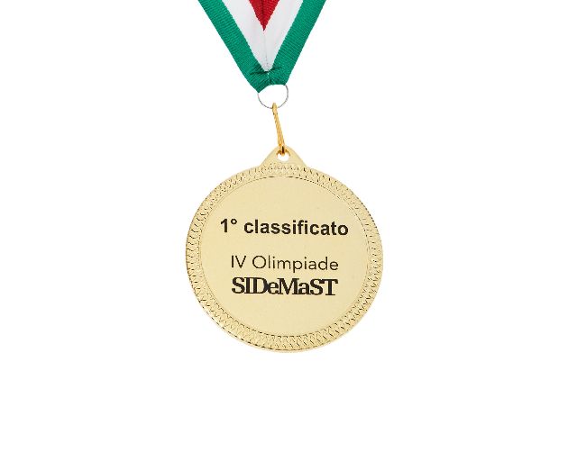 Medaglia Per Premiazioni Personalizzabile Metallo Con Finitura Dorata E Nastro Tricolore Selezione Zanolli 187971 6226060opt