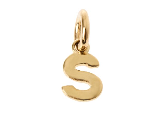 Ciondolo lettera s oro 750‰